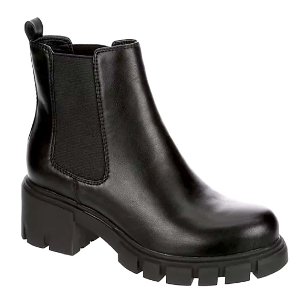 Black combat boots